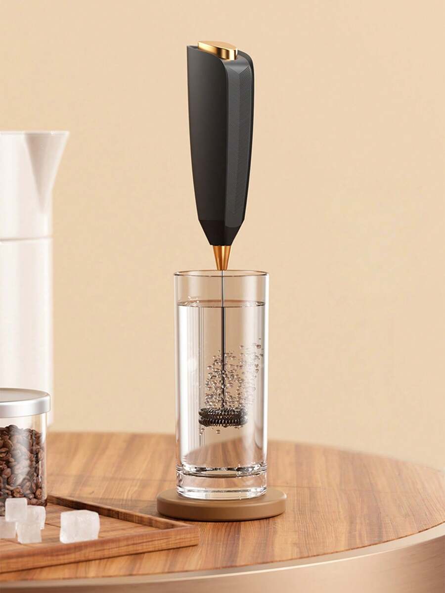 奶泡器、强力手持奶泡器、迷你奶泡器、咖啡搅拌器、适用于咖啡、拿铁、卡布奇诺、抹茶、热巧克力的不锈钢饮料搅拌机、便携式奶泡机、电动无线搅拌机迷你咖啡机 - 多色-stk08 - 查看 1