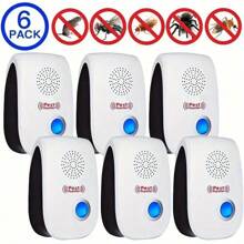 4/6 PCS Ultrasonic Pest Repeller - Effective Electronic Pest Control For Home, Kitchen And Warehouse - Say Goodbye To Mosquitoes And Other Pests