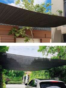 高品质遮阳布栅栏 - 户外遮阳布带索环，耐用、抗撕裂、易于安装，适用于阳台、庭院和泳池 - 提供出色的遮阳、遮蔽和隐私，带有包边和孔眼