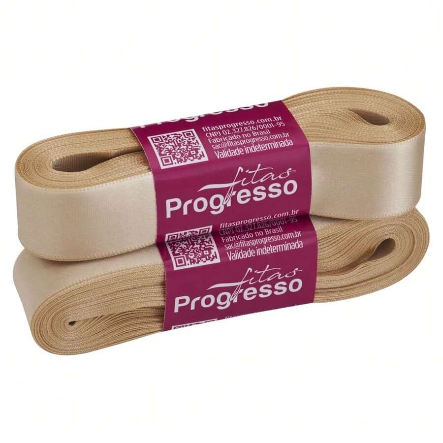 Satin Ribbon 22mm Wide In 10m Pieces. - BEIGE (color 236) - View 1