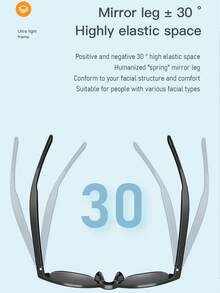 Wireless Smart Sound Multi-Function Bluetooth Glasses, With Wireless Calling, Music Playback, HIFI Sound Quality, High-Definition Lenses, Touch Control, Long Battery Life, Unisex Design And Rechargeable Technology Wireless Smart Glasses Headphones