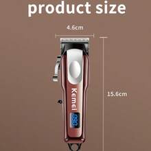 Kemei KM-233 Cordless Hair Clippers For Men Professional,Rechareable Hair Beard Timmer For Men With LCD Dispaly,R-TYPE BLADE Dustment Of The Cutter Head,Electric Razor Beard Shavers Gift For Men,USB Type-C - Multicolor - View 12
