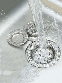 2 pezzi Filtro per scarico lavello in acciaio inossidabile, filtro per scarico lavello da cucina con fori completi, coperchio per scarico vasca da bagno