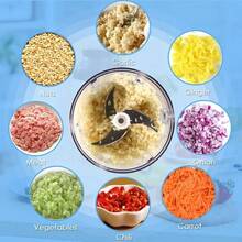 Mini Portable Electric Garlic Chopper Grinder  Stainless Steel - White - View 10