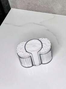 1pc Bathroom Storage Box, 2-In-1 Connected Makeup Remover Wipes & Cosmetic Tools Organizer Box, Desktop Vanity Tray