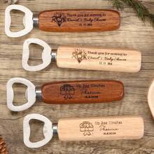 1PC Bulk Custom Wooden Bottle Opener, Wedding Favors For Guests, Personalized Groomsmen Gift, Party Favors, Business Promotional Items
