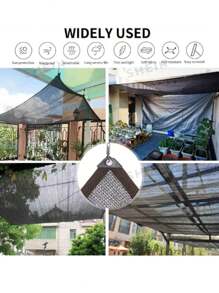 高品质遮阳布栅栏 - 户外遮阳布带索环，耐用、抗撕裂、易于安装，适用于阳台、庭院和泳池 - 提供出色的遮阳、遮蔽和隐私，带有包边和孔眼