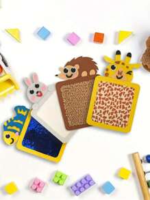 8-Texture Animal Themed Sensory Mat, Tactile Stimulation Toy For Autistic Teens, Early Movement & Sensory Awareness Training For Classrooms, Ideal Back-To-School Gift. Textured Animal Pattern Color Recognition Sensory Mat, Provides Multi-Animal Sensory Exploration Set To Enhance Play Experience. Suitable For Sensory Rooms And Classrooms. - Multicolor - View 3