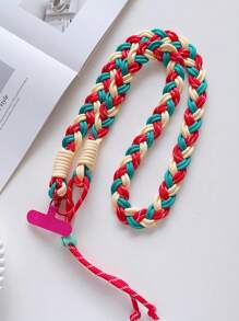 1 قطعة سير هاتف طويل قابل للتعديل مضفر ب- 6 خيوط، سير هاتف متين للحمل عبر الجسم