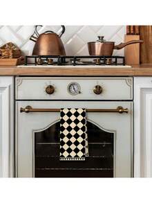 2 Pcs Boho Abstract Kitchen Towels, Dish Tea Towels For Kitchen Decor, Retro Mid Century Modern Hand Towels For Bathroom Decor, 16x24 Inch - Màu be đen - Xem 4