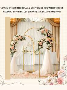 圣诞节 1/2/3 件套金属拱形背景架，派对拱形装饰套装，适用于婚礼/生日派对/迎婴派对/毕业典礼家居装饰新年礼物