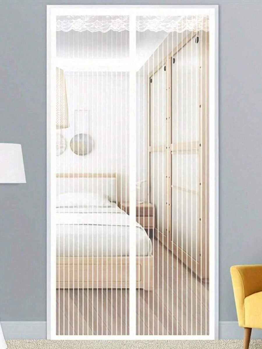 DeTODO Mosquitero Magnético, Cortina de Puerta anti-Mosquitos, Mosquitera Magnética para Puertas, Con Malla Super Fina Para Dejar Pasar el Aire Fresco, Cierra Automáticamente, Facil de Instalar - Blanco - Ver 1