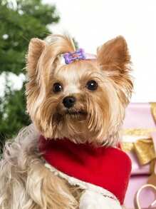 10 buc/pachet cleme de păr cu model aleatoriu pentru animale de companie, accesorii mini pentru părul câinilor și pisicilor, potrivite pentru accesorii de îngrijire a părului de animale de companie, consumabile pentru petreceri de ziua de naștere, cadou perfect pentru familie și prieteni