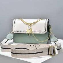 Women Shoulder Bags - 綠拼白蓋 - 查看 2