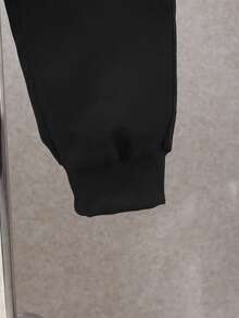 Tween BoyCasual Windbreaker Jacket With Turn-Down Collar, Double-Breasted Pockets, Long Sleeves And Pants Set, Autumn/Winter