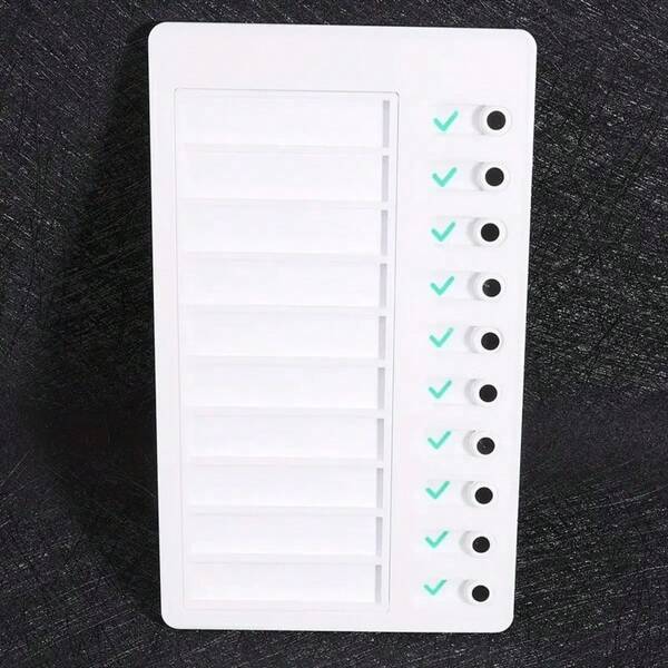 White Plan Book, Children's Self-Discipline Punch Card Holder, Notes, Student Message Checklist, My Chores Self-Discipline Punch Card Book