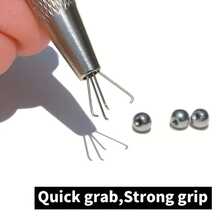 Precision 4-Prong Jewelry Tweezers-Gem And Diamond Holder, Perfect For Beads And Frobnitz, Ergonomic Metal/Aluminum Craft Tools, Jewelry Making Tools - 1個 - 查看 4