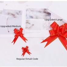 100/Pcs Gift Basket Pull Bows Random Colors, 10 Colors (Small Color Difference) Spring Gift Wrapping Decoration, Gold Decorative Pull Bows With Ribbon, Large Pull Bows For Birthday Wedding Easter Gift Wrapping