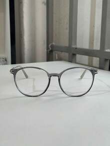 2-In-1 Round Clip-On Glasses Frame With Shine, Model 0273 - 淺藍色 - 查看 4