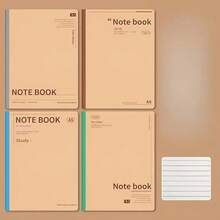 2 件 A5 高级笔记本 - 皮革封面、平放设计和 80gsm 防渗色厚纸，适用于子弹日记、艺术绘画、笔记记录 - 光滑的书写表面、耐用的装订、工作/学习记事本、自然美学、办公室员工使用 - 彩色 - 查看 5