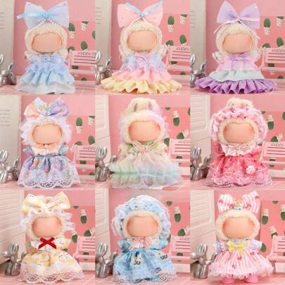 1 Set Of Cute Princess Dress Set For Dolls, Compatible With Labubu, Including Dresses For Generations 1, 2, And 3, Doll-Decorated Clothes, And Cute Replacement Outfits For Dolls (Shoes And Dolls Not Included)