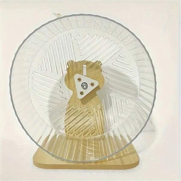 عجلة تمرين شفافة للهامستر مع حامل، الحجم 20.83 سم، ارتفاع قابل للتعديل، مناسبة لجميع أنواع الهامستر، مصنوعة من مواد بلاستيكية متينة، معدات لياقة للحيوانات الأليفة