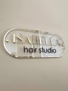 Personalized Transparent Acrylic Business Sign With Silver And Black Lettering And Silver Edges , Custom Rounded Rectangle Sign For The Wall , Commercial, Personalized Text And Logo,Acrylic Sign, Custom Acrylic Sign, Acrylic Board, Business Acrylic Board, Salon Acrylic Sign, Bar Sign, Custom Sign, Logo Sign.Christmas Decorations, Christmas, Decorating Houses, Home Decor, - Multicolor - View 6