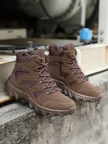 بوت المشي لمسافات قصيرة الرياضية الخفيفة الوزن متعددة الاستخدامات للرجال، بوت رياضية للتدريب والاستخدام اليومي، بوت تريكينج - بني - مشاهدة 2