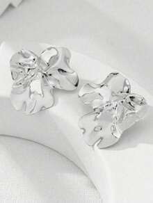 1pair Geometric Fashion Iron Plaquet Minimalist Luxury Casual Earrings