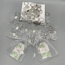 90 peças/Conjunto Chaveiro Árvore da Vida, Inclui 30 peças Cartões de Agradecimento Folha Verde, 30 peças Sacos de Organza Branca e 30 peças Chaveiro de Metal Oco, Formatura, Ação de Graças, Dia do Professor, Festa, Recompensa de Equipe, Brinde de Aniversário, Acessórios de Carro Fofos, Góticos Y2k, Acessórios de Halloween, Bolsas e Cordões com Porta-Crachá para o Dia do Professor, Encantos de Bolsa para Carro, Natal