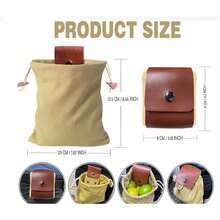 Bolsa de Bushcraft medieval renacentista, cubierta de cuero con hebilla, bolsa de herramientas plegable y resistente con cordón para bolsas de acampada al aire libre - Verde - Ver 3