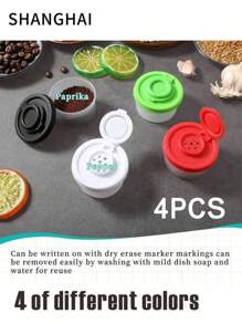 1/2/4 Pcs Salt And Pepper Set, Mini Durable Salt And Pepper Shaker Set, Spice Jars, Salt Container, Plastic Pepper Bottle With Airtight Lid Transparent, Kitchen Accessories, Spice Storage Box, Travel Seasoning Bottles Suitable For Home Kitchen, Outdoor Camping, Picnic, Beach, BBQ, Lunch Box, Portable Accessories