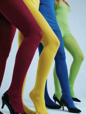 1 双女士天鹅绒连裤袜，彩色多巴胺紧身裤，防钩丝紧身裤，时尚百搭，适合日常穿着，多种颜色可选