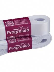 Satin Ribbon 22mm Wide In 10m Pieces. - WHITE (COLOR 201) - View 2