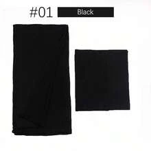 2pcs Set: Jersey Hijab & Underscarf Set, Solid Color Soft Breathable Modal Fabric, 1 Simple Tube Cap Hijab + 1 Lightweight Modal Hijab Scarf, Suitable For Daily Modest Covering - Dark Green - View 9