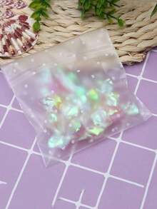 100pcs/Bag Self-Dhesive Cookie Bags Snack Bags DIY Plastic Individual Candy Bags Cellophane Bags For Packaging Cookies Chocolates Snacks Weddings Party School Supplies Food Bags Food Boxes Candy Chocolate Biscuits Etc - 白色 - 查看 6