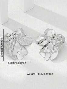 1pair Geometric Fashion Iron Plaquet Minimalist Luxury Casual Earrings