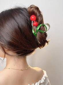 1 件樱桃爪夹，大号女士发爪，时尚发夹发饰秋季配饰