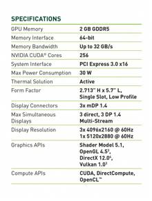 Nvidia Quadro P400 2GB GDDR5 Entry-Level Professional Graphics Card, Full Height Single Slot, 4K Triple-Screen Viewing (3x MiniDP), For 2D CAD Drafting, Static Displays, Medical Viewing (Industrial Packaging) - P400 2G - View 5