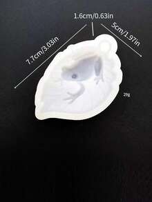1 pieza Molde de silicona con forma de hoja y rana trepadora, molde DIY para jabón, molde decorativo para pulseras