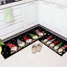 1pc Home Decor, Truck & Christmas Tree Pattern Printed, Christmas, Christmas Gift, Christmas Decoration, Diatomite Kitchen Carpet, Kitchen Mat, Rug, Rectangle Carpet, Suitable For Living Room, Bedroom, Hallway, Bathroom, Laundry Room - Polyester Carpet, For Indoor And Outdoor Home Decor - Multicolor - View 9