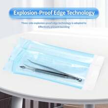 100pcs Self-Sealing Sterilization Pouches For Manicure Tools, Nail Removal And Filing Kits, High-Temperature Resistant Instrument Storage Bags