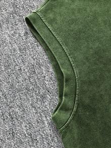 Bounty Hunter Men's Distressed Crew Neck Tank Top - Green - View 5