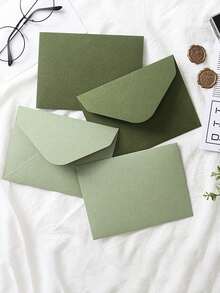 20/10/5个装高品质信封，牛油果绿、橄榄绿，纸质礼品、卡片邀请函、信封、棉纸、男友礼物、生日装饰、礼品卡、生日礼物、男士礼物、礼品包装、高级信封、圣诞卡、礼品信、1美元单价、情书、圣诞节、婚礼邀请函、深绿色/浅绿色信封 - 彩色 - 查看 2