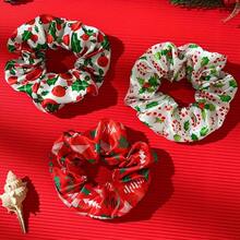 20/12/8pcs Christmas Themed Hair Scrunchies Set, Christmas Print Satin Headbands, New Fashion Printed Satin High Elasticity, Suitable As Christmas Gifts For Girls/Women, New Year Gifts And Christmas Decorations, Lightweight, Breathable And Soft, Christmas Tree & Snowflake Print, Multi-Color Scrunchies Combo Set, Applicable For Bedroom, Bathroom, Outdoor, Christmas Hair Accessories, Headbands Winter Room Decor