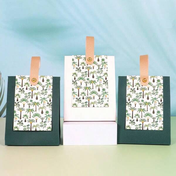5/20 pièces Boîtes cadeaux design Fête Nationale d'Arabie Saoudite parfaites pour les bonbons, chocolats, biscuits, idéales pour les célébrations, fêtes. Boîtes à chocolat en papier/Faveurs de mariage