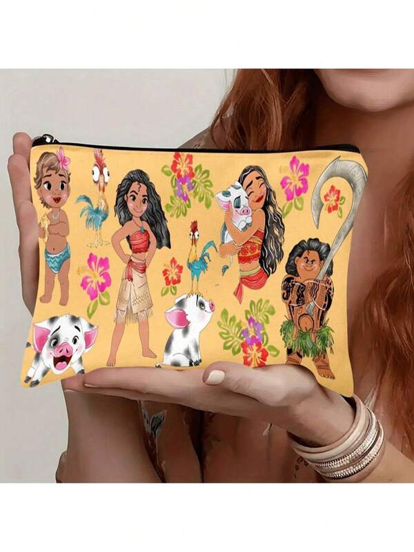 Takara Tomy 1 Piece/Takara Tomy Multifunctional Cartoon Cosmetic Bag, 8.66 Inch, Organizer, Wallet, Lightweight Polyester Travel Cosmetic Bag, Hand Washable, Printed Design, Cosmetic Organizer, Coin Purse, Suitable For Parties, Mother's Day Gifts, Birthday Gifts.