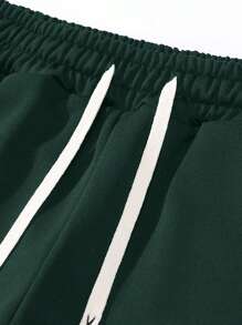 Men's Spring/Autumn Letter Print Hoodie And Drawstring Waist Pants Set, Casual Outfit For Husband/Boyfriend, Suitable For Street, Commute, Outdoor