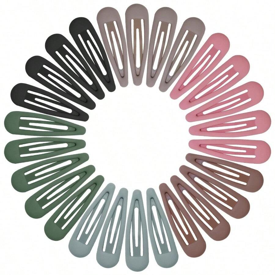 Exquisite Hair Clip36 PCS Snap Hair Clips 1.89 Inch Metal Tear Drop Hair Barrettes Drip Coated Hair Clips For All Hair Types Hair Accessories For Women GirlsMatt Colors - Màu mờ - Xem 1