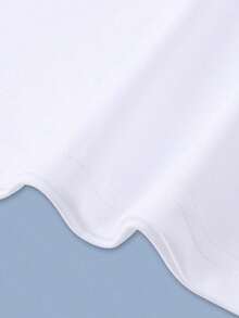 180g Pure Cotton Loose Crew Neck Tee, Tito's Handmade Vodka "Austin Texas" Badge Graphic, Classic Black, Summer Casual Wear - 白色 - 查看 4